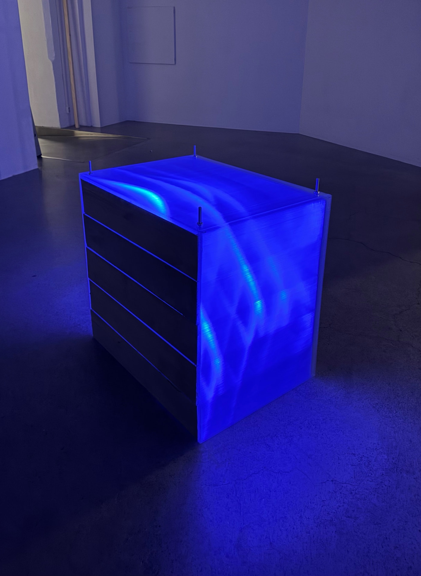 Close-up of Stack 6 glowing blue